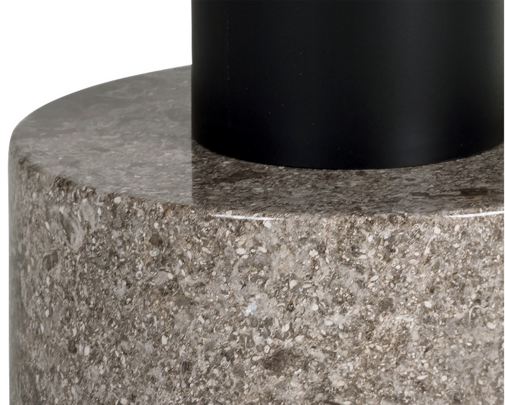 ACCO マーブル38 Monaco Coffee Table - Black - Grey Marble / Raw Umber