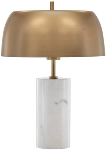 Aludra Table Lamp - White Marble - Gold
